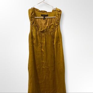 BCBG sleeveless gold dress size 10